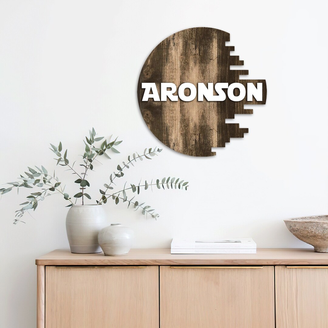 Personalized Death Star Door Hanger Star War Wooden Sign Etsy