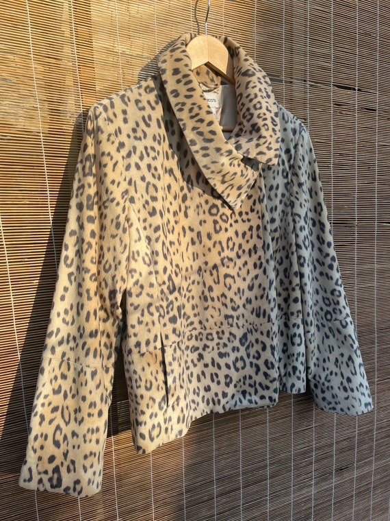 Zara leopard clearance print biker jacket