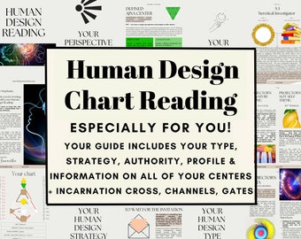 Human Design Chart Reading Book, Your Energetic Blueprint, Soul Structure, Guide to You!