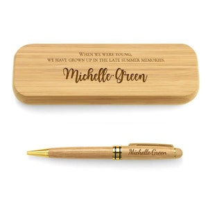 Maple Wood Pen and Case - FREE ENGRAVING - Heartwood Gifts
