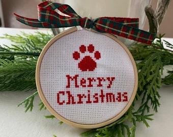 Adorno navideño con estampado de patas