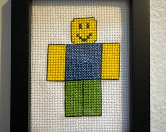 Imagen de punto de cruz de un novato de Roblox