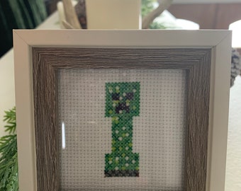 Imagen De Punto De Cruz Minecraft Creeper