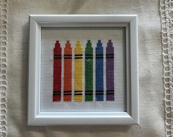 Imagen De Punto De Cruz Con Crayones De Profesor