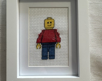 Imagen de punto de cruz de figura de Lego
