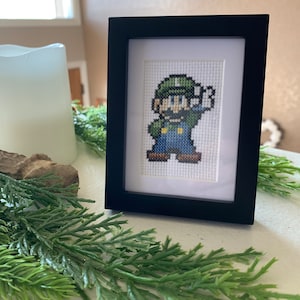 Luigi Cross Stitch Picture