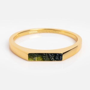 Moldavit Ring, Versteckter Moldavit Ring, Einzigartiger Moldavit Ring, Meteoriten Ring, Echter Moldavit, Handgemachter Ring, Weihnachtsgeschenk Einzigartiger Ring