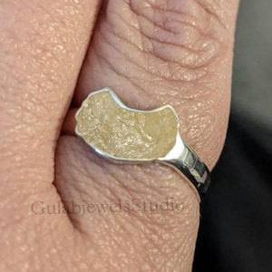 Libyan Desert Glass Engagement ring, Silver jewelry Libyan Glass ring, real Libyan Desert Glass Libyan tektite Authentic Libyan desert glass