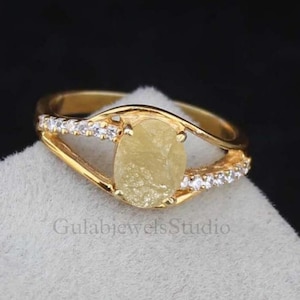 Libyan Desert Glass Engagement ring, Silver jewelry Libyan Glass ring, real Libyan Desert Glass Libyan tektite Authentic Libyan desert glass