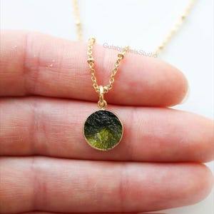 Libyan Desert Glass Round Pendant Silver jewelry Libyan Glass necklace,real Libyan Desert Glass libyan tektite Authentic libyan desert glass
