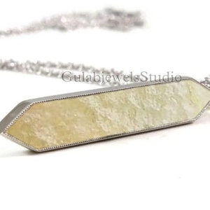 Libyan Desert Glass Pendant Silver jewelry Libyan Glass necklace, real Libyan Desert Glass libyan tektite Authentic libyan desert glass