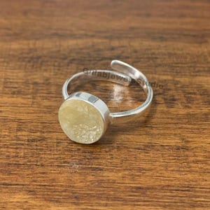 Libyan Desert Glass Adjustable ring,Silver jewelry Libyan Glass ring,real Libyan Desert Glass Libyan tektite Authentic Libyan desert glass
