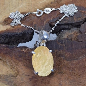Libyan Desert Glass Pendant Silver jewelry Libyan Glass necklace, real Libyan Desert Glass libyan tektite Authentic libyan desert glass