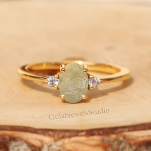 Libyan Desert Glass Engagement ring, Silver jewelry Libyan Glass ring, real Libyan Desert Glass Libyan tektite Authentic Libyan desert glass
