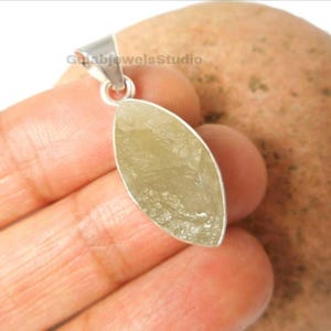 Libyan Desert Glass Pendant Silver jewelry Libyan Glass necklace, real Libyan Desert Glass libyan tektite Authentic libyan desert glass