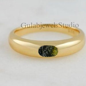 Silberring, Moldavit Ring, Einzigartiger Moldavit Ring, Meteorit Ring, Echter Moldavit, Silber Ring, Weihnachtsgeschenk