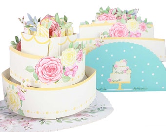 Floral Cake Pop Up Card - Just at 15.99 - Boo Bear Factory