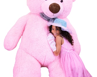 6 ft Life-Size Teddy Color Pink