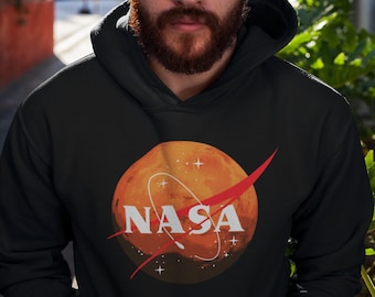 Felpa con cappuccio spaziale della NASA, UNİSEX Felpa con cappuccio con cappuccio NASA Mars - Top Trends - Felpa con cappuccio spaziale, Felpa con cappuccio vintage, Felpa, Felpa