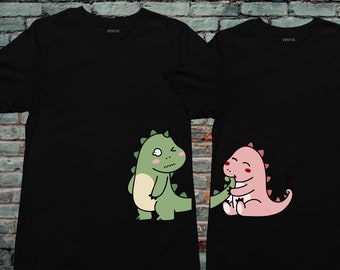 Personalized Shirt dinosaur Couples Shirt couple Shirt anniversary
