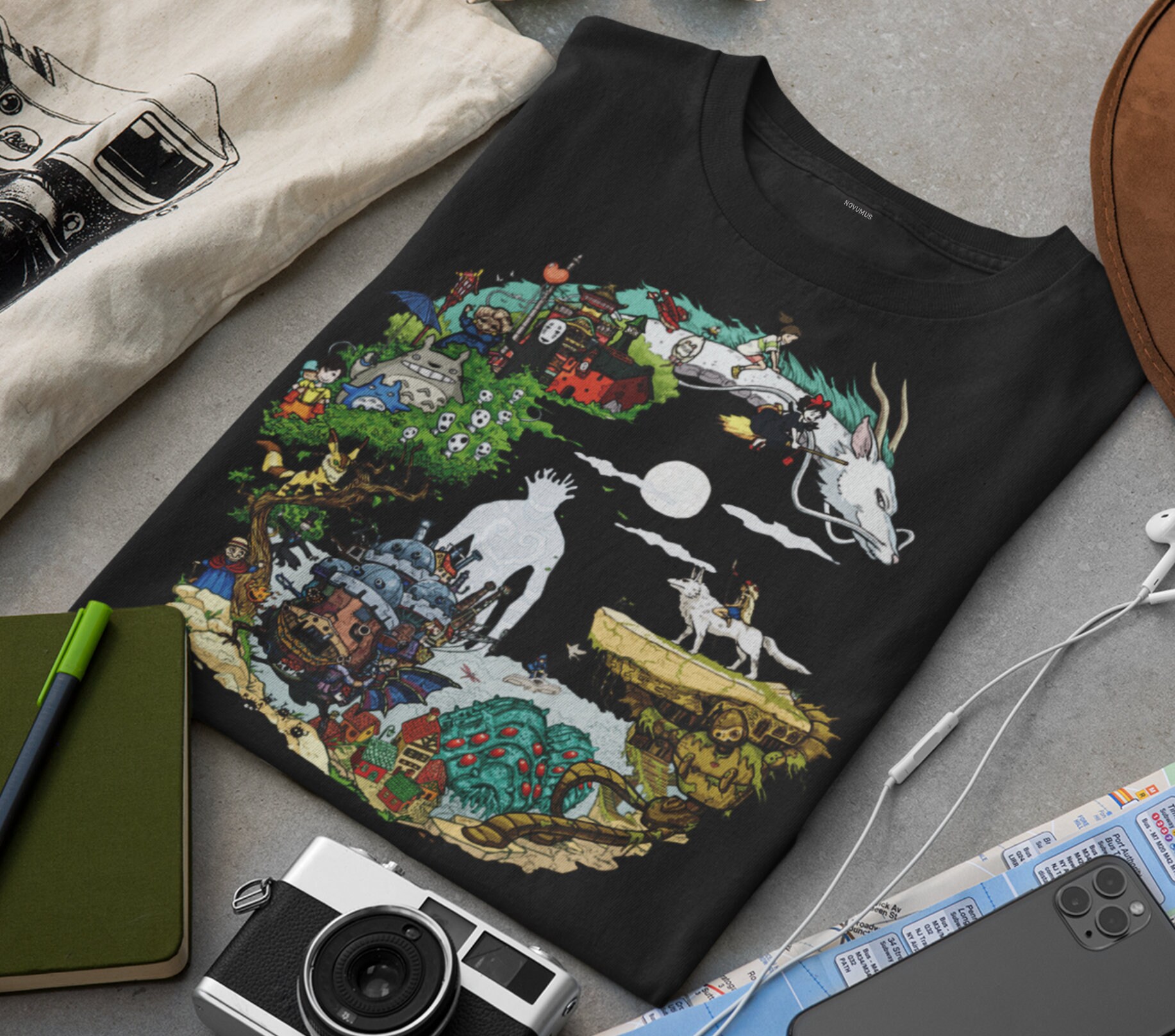 Vintage Shirt Anime Shirts Tshirt Women Studio Kawaii T - Etsy