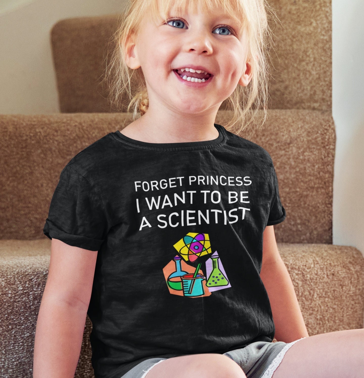 Kids I Forget Princess I Want To Be A Scientist T-Shirt Kids I Forget Princess I Want To Be A Scientist T-Shirt