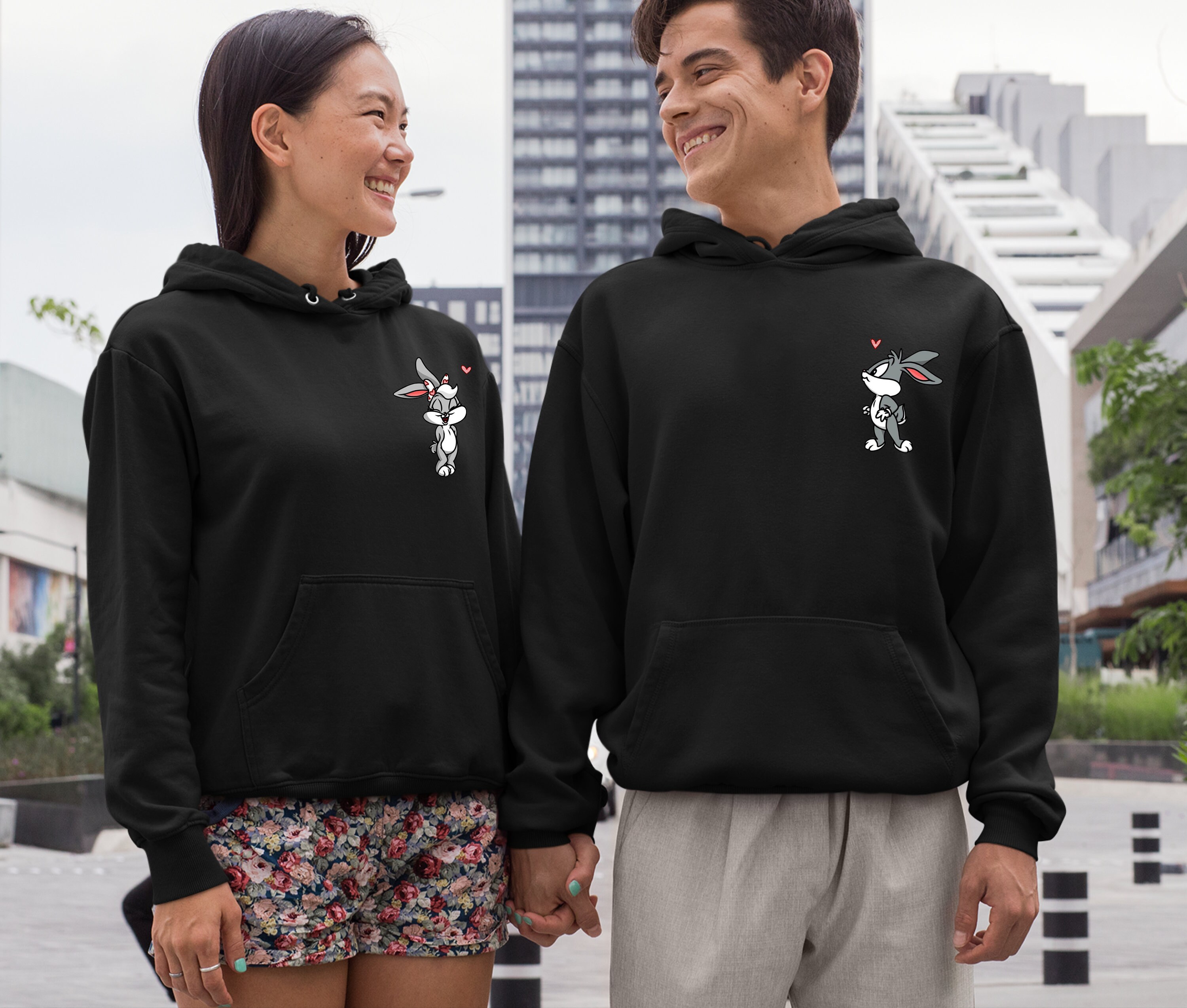 Lola and Bugs Bunny Couple Hoodie Valentie Gifts Valentine Couple Hoodie Couple Hoodie Gift for Her for Him Gift fun Anniversary Hoodie Etsy