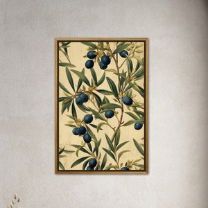 Olive Tree Print, Botanical Digital Illustration, Wall Decor, Vintage style Olive art