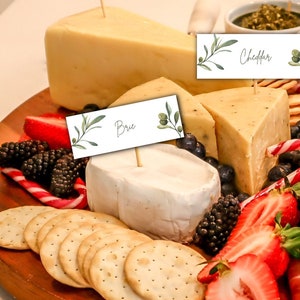 Käseetiketten für Charcuterie Boards, Käseplattenmarker, Abendessen als Geschenk, Wein- und Käsenoten, Elegantes Hosting-Dekor
