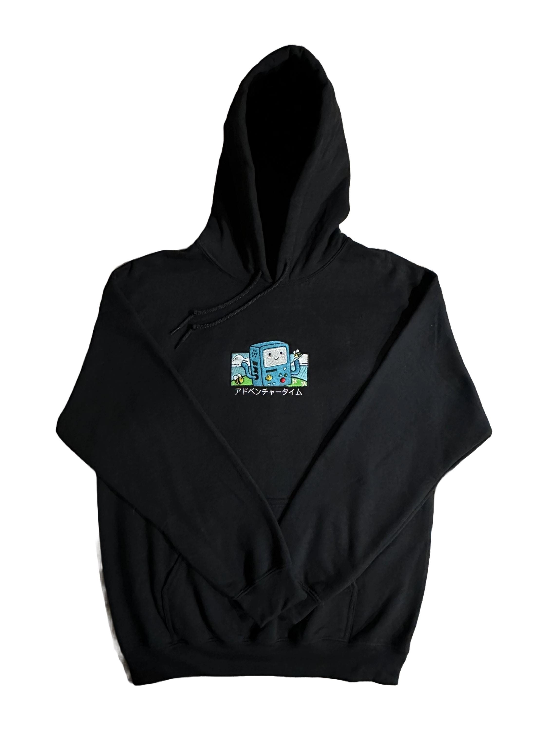 Custom Designed bmo Japanese Hoodie sweatshirt embroidered white Text Etsy