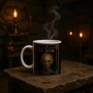 Morrowind Saint Jiub the Eradicator Mug – Elder Scrolls Fan Gift, RPG Gamer Coffee Cup