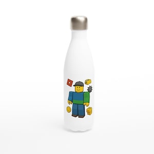 Roblox Gamer Water Bottle – Stainless Steel, Kids Gaming Gift, Colorful Roblox Design
