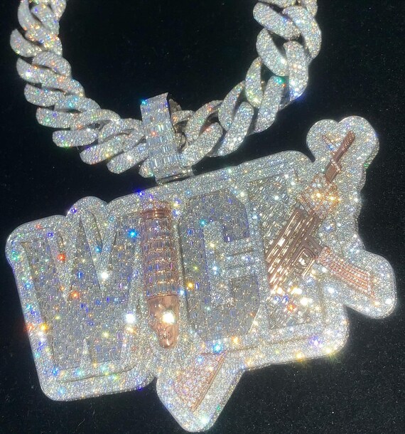 Custom Letter Pendant custom Name Necklace iced Out Name Pendant
