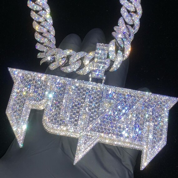 Iced out name necklace outlet