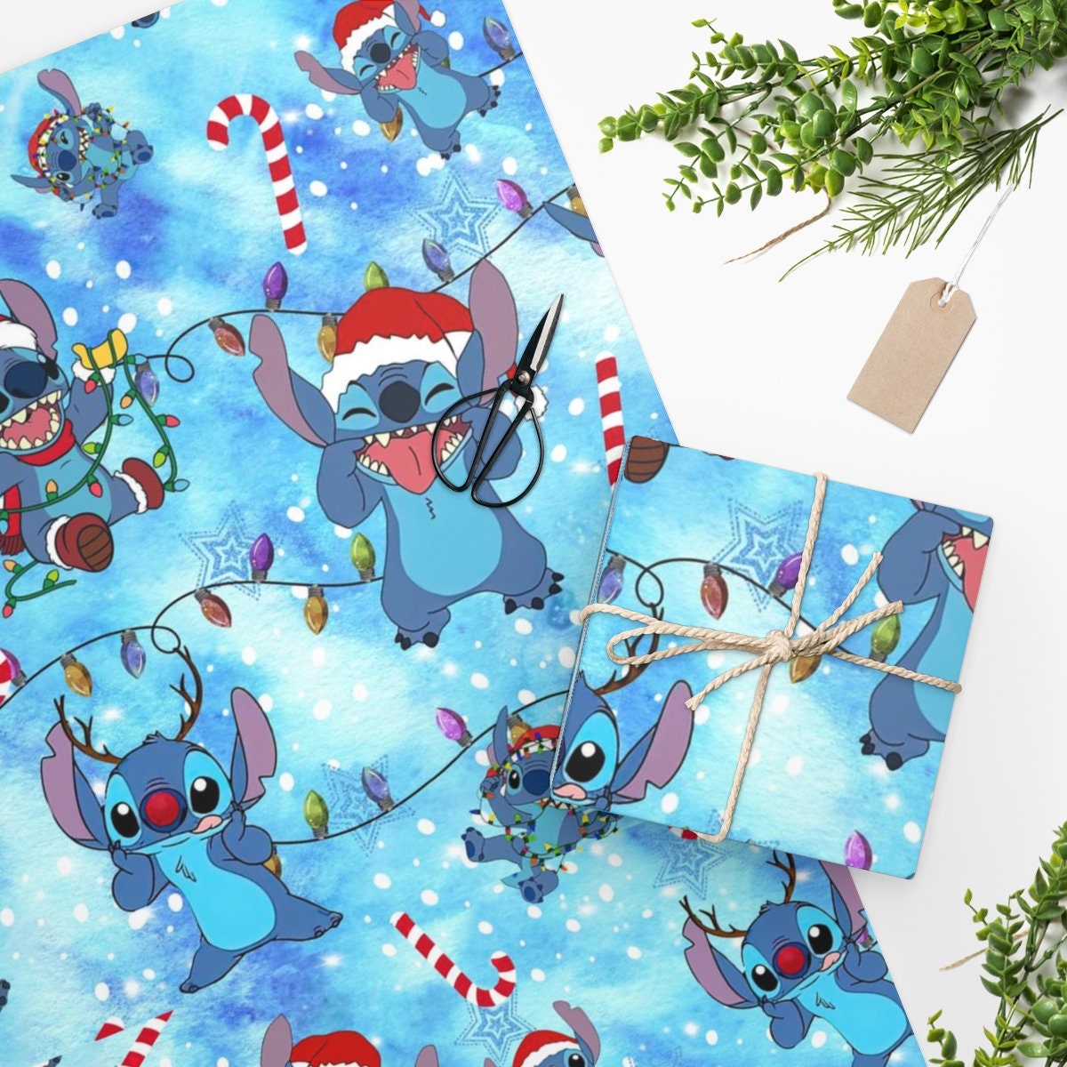 Wrapping Paper Lilo and Stitch Etsy