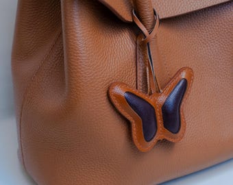 Butterfly Charm , Bag Charms & Keychains, Handcrafted In Leather