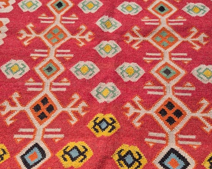 New Swedish Marianne Richter-Inspired Kilim Rug Handwoven Vintage Kilim Rug Geometric Flatweave Wool Carpet | Boho Decor   Masterpiece .
