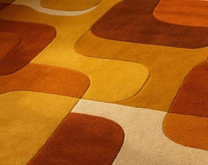 Modern Red Tufted Area Rug, Contemporary Swirl Pattern Carpet, 3D Textured Soft Living Room Rug, Luxury Modern Home Decor Rug