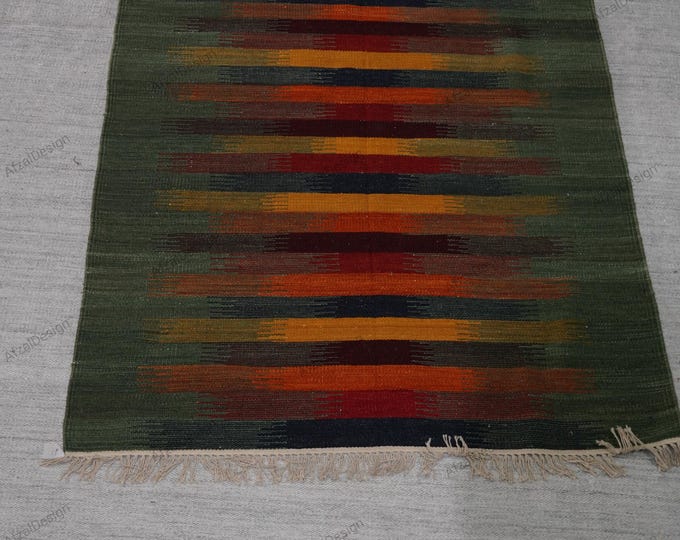 New Swedish Marianne Richter-Inspired Kilim Rug – 12x15 Handwoven Scandinavian Masterpiece