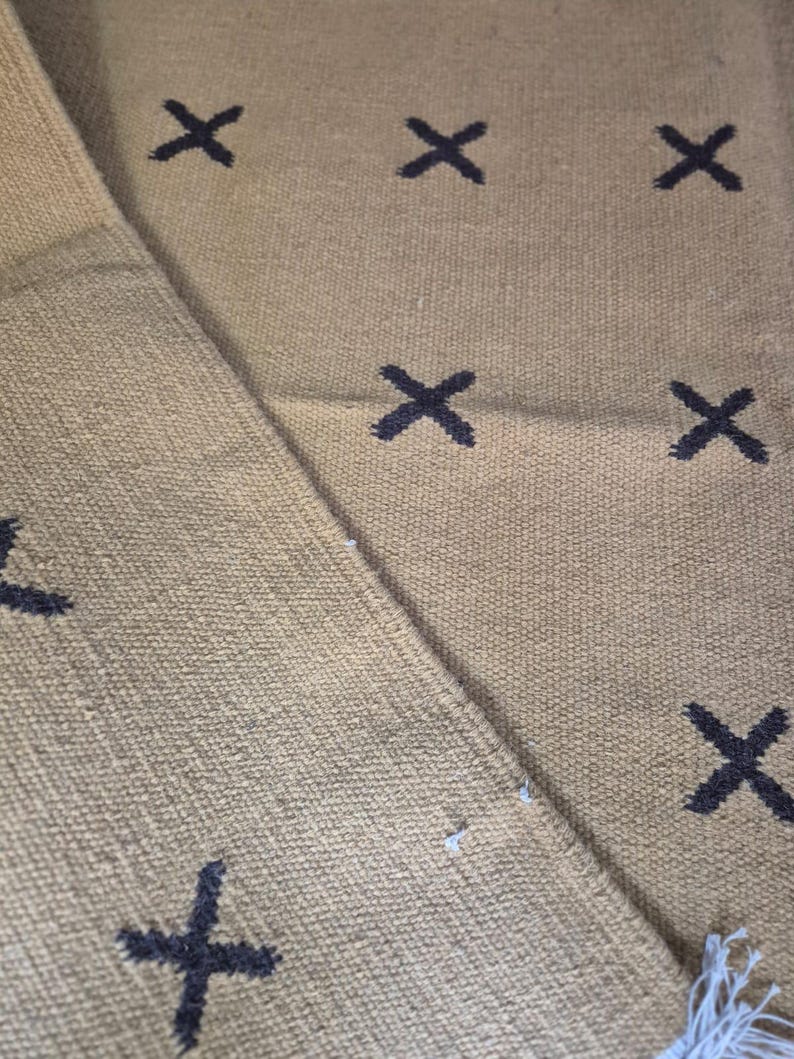 Kilim Rug Patterns Handwoven Wool Kilim Rug: Beige Black X Pattern, Scandinavian ...