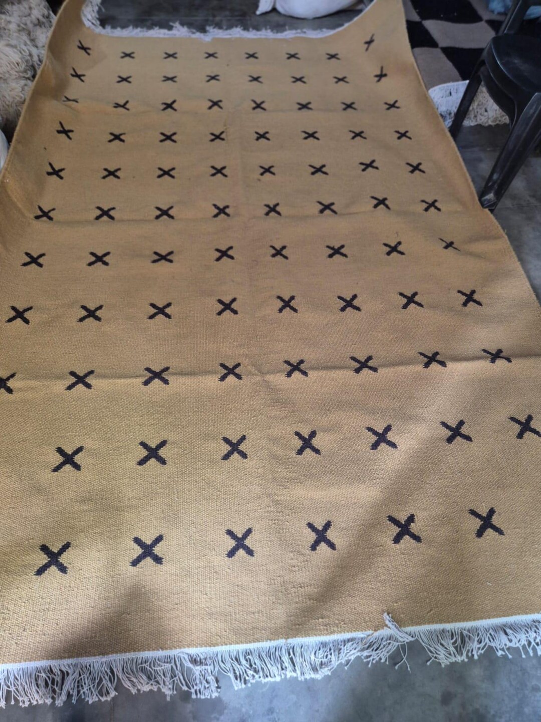 Kilim Rug Patterns Handwoven Wool Kilim Rug: Beige Black X Pattern, Scandinavian ...