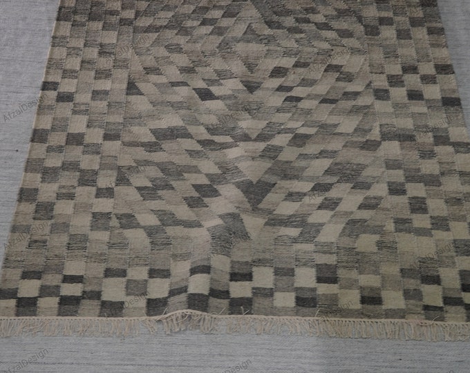 New Swedish Marianne Richter-Inspired Kilim Rug – 12x15 Handwoven Scandinavian Masterpiece