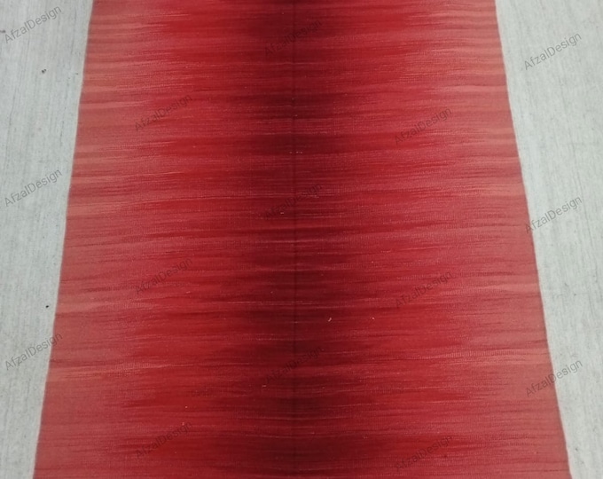 Swedish Marianne Richter Inspired Kilim  Scandinavian Handmade Red Ombre Flatweave Wool Rug 5x8 ft Minimalist Kilim Area Carpet Masterpiece
