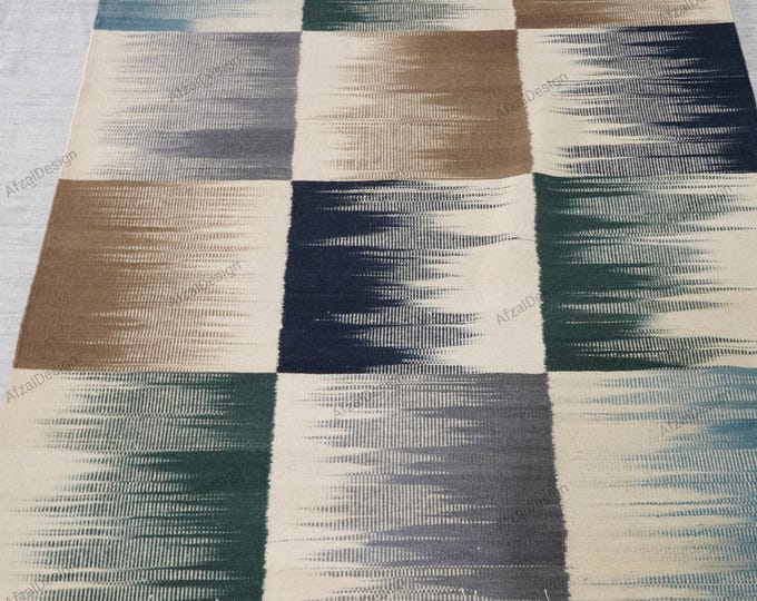 New Swedish Marianne Richter-Inspired Kilim Rug – 12x15 Handwoven Scandinavian Masterpiece