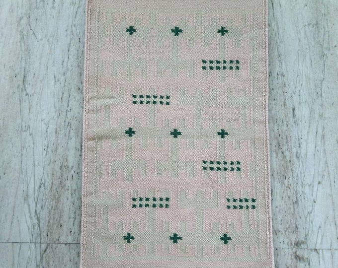 Swedish Marianne  Kilim Rug in   Richter-Inspired Hand Gold Tones"