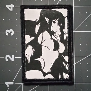 Waifu Embroidery Anime Patch, Hook and Loop Patch, Cute Anime Patches