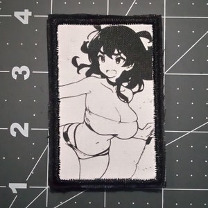 Waifu Embroidery Anime Patch, Hook and Loop Patch, Cute Anime Patches