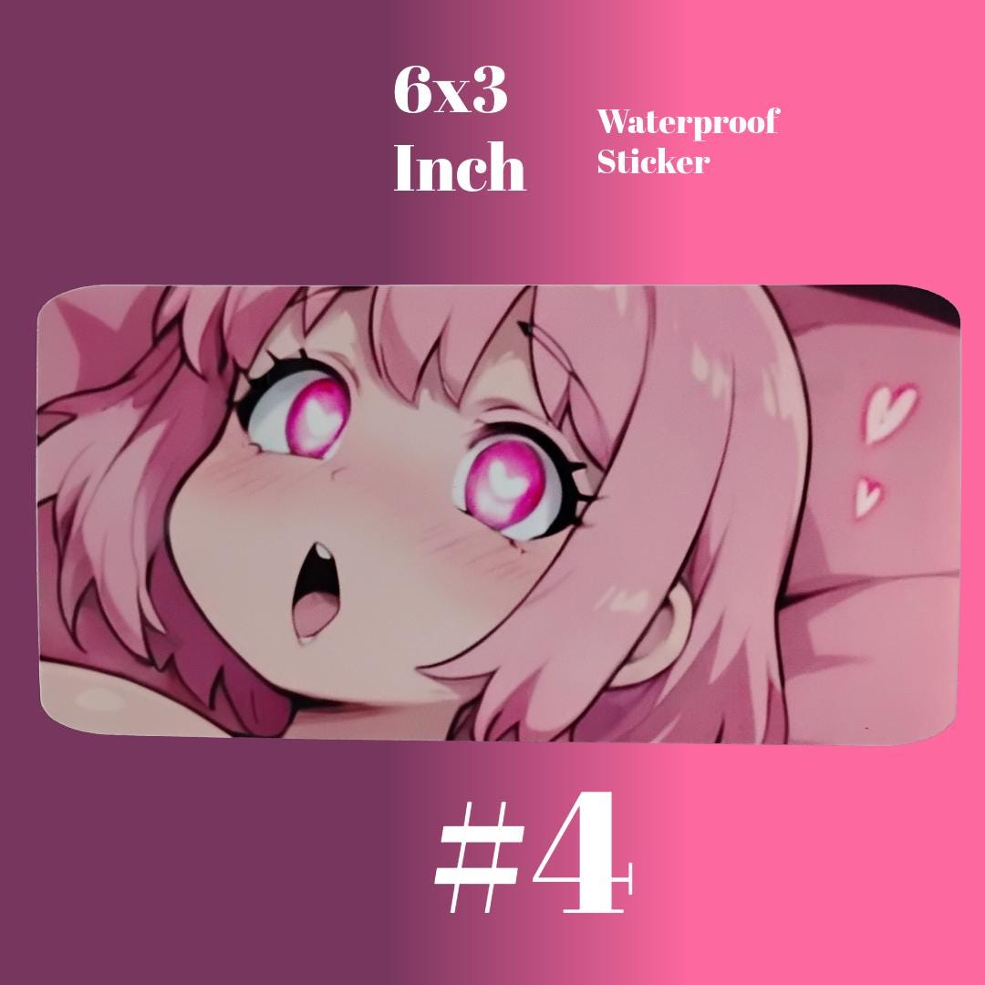 Anime Waifu Ahegao Decal Ecchi Vinyl Sticker Waterproof 3x6 Etsy Il N4nz 
