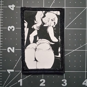 Waifu Embroidery Anime Patch, Hook and Loop Patch, Cute Anime Patches