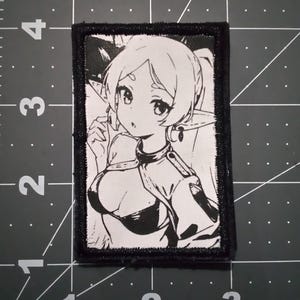 Waifu Embroidery Anime Patch, Hook and Loop Patch, Cute Anime Patches